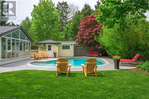 19 Scarlett Avenue, London, ON - Outdoor With In Ground Pool With Deck Patio Veranda
