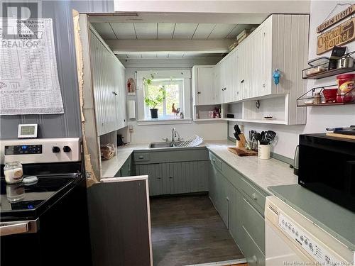 849 Route 380, New Denmark, NB - Indoor Photo Showing Kitchen With Double Sink
