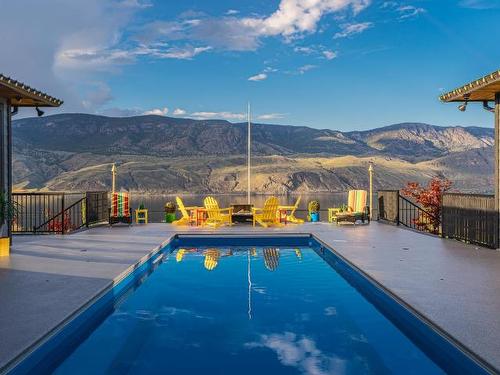 336 Rue Cheval Noir, Kamloops, BC - Outdoor With In Ground Pool With View