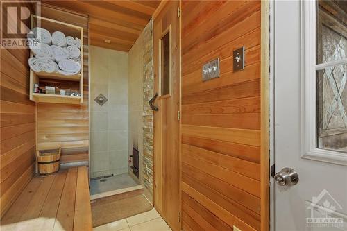 The sauna shower can be hooked up to exterior hose - 7080 Devereaux Road, Ottawa, ON 