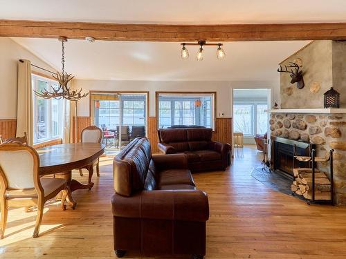 Overall view - 260 Ch. Du Lac-Sylvère, Saint-Donat, QC - Indoor Photo Showing Living Room With Fireplace