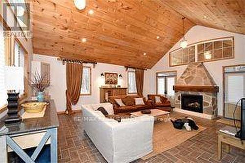 135 Sleepy Hollow Road, Blue Mountains, ON - Indoor Photo Showing Living Room With Fireplace