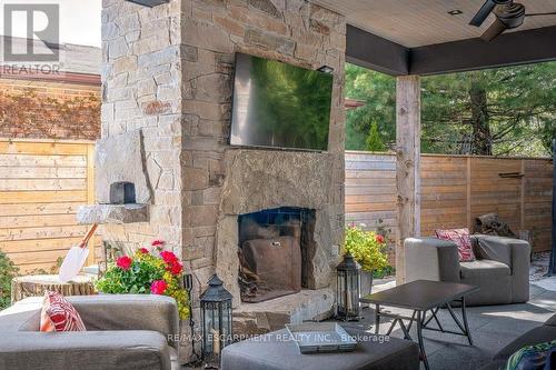 3117 Centennial Drive, Burlington, ON - Outdoor With Fireplace With Deck Patio Veranda With Exterior