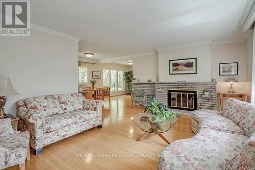 141 Woodhaven Park Drive, Oakville, ON - Indoor Photo Showing Living Room With Fireplace