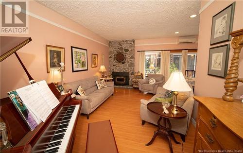405 Springhill Road, Fredericton, NB - Indoor Photo Showing Living Room With Fireplace