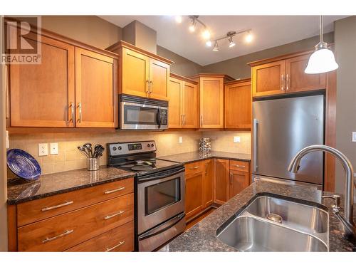 13615 Victoria Road Unit# 407, Summerland, BC - Indoor Photo Showing Kitchen With Double Sink