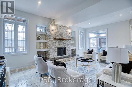 465 Thomas Slee Drive, Kitchener, ON - Indoor Photo Showing Living Room With Fireplace