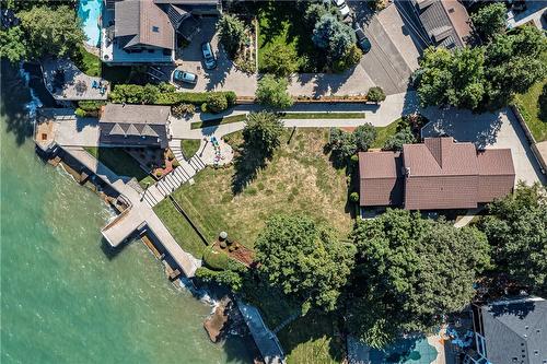 A birds eye view of this incredible property, over half an acre of land with Riparian rights. - 23 Winona Park Road, Stoney Creek, ON - Outdoor With View