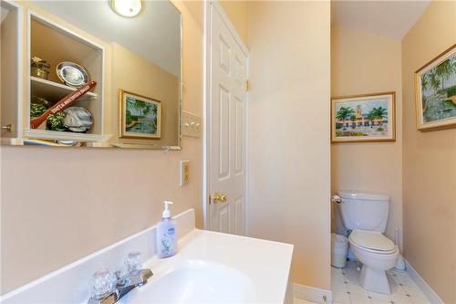 One of 4 full baths found within this marvellous estate. - 23 Winona Park Road, Stoney Creek, ON - Indoor Photo Showing Bathroom
