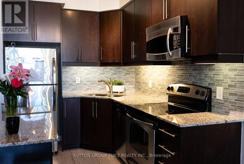 2312 - 223 Webb Drive, Mississauga, ON - Indoor Photo Showing Kitchen With Stainless Steel Kitchen With Upgraded Kitchen