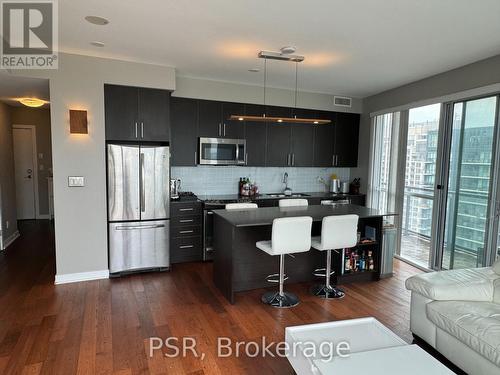2703 - 20 Bruyeres Mews, Toronto, ON - Indoor Photo Showing Kitchen With Stainless Steel Kitchen With Upgraded Kitchen