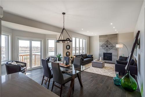 156 Shoreview Drive, Welland, ON - Indoor Photo Showing Dining Room With Fireplace