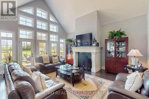 705 Lake Ridge Road S, Whitby, ON - Indoor Photo Showing Living Room With Fireplace