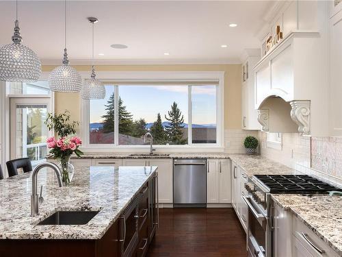 4924 Winterburn Pl, Saanich, BC - Indoor Photo Showing Kitchen With Upgraded Kitchen