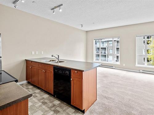 302-893 Hockley Ave, Langford, BC - Indoor Photo Showing Kitchen With Double Sink