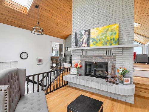 9227 Invermuir Rd, Sooke, BC - Indoor Photo Showing Living Room With Fireplace