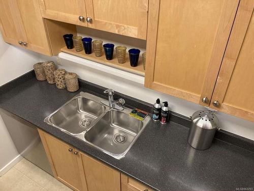 101-1145 Hilda St, Victoria, BC - Indoor Photo Showing Kitchen With Double Sink