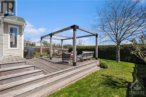 Backyard view,of the deck and pergola - 116 Tweed Crescent, Russell, ON - Outdoor With Deck Patio Veranda