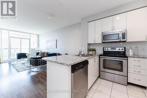 2110 - 339 Rathburn Road W, Mississauga, ON - Indoor Photo Showing Kitchen With Stainless Steel Kitchen With Double Sink