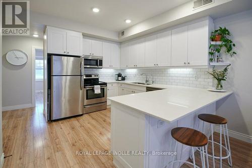 A203 - 112 Union Street E, Waterloo, ON - Indoor Photo Showing Kitchen With Stainless Steel Kitchen With Upgraded Kitchen