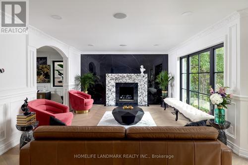 292 Dunview Avenue, Toronto, ON - Indoor Photo Showing Living Room With Fireplace