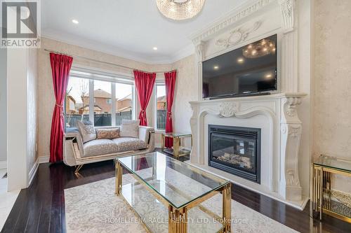 66 Olde Town Road, Brampton, ON - Indoor Photo Showing Living Room With Fireplace
