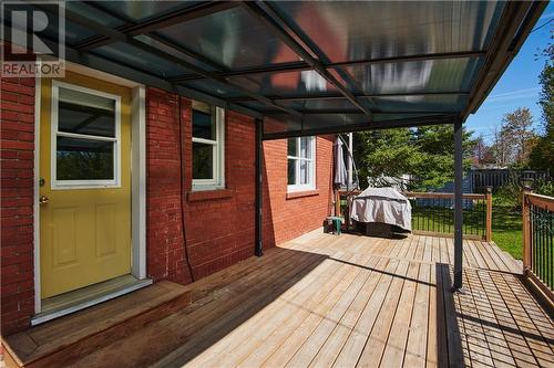 Back Yard Deck w Sliding Window Gazebo Feature - 450 Dominion Street, Renfrew, ON - Outdoor With Deck Patio Veranda With Exterior