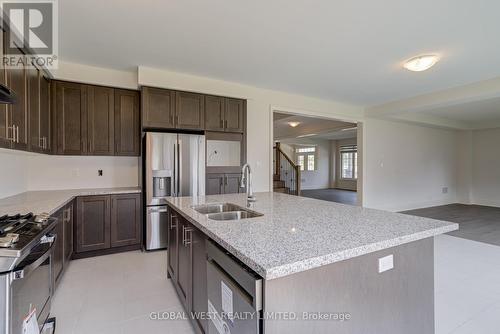 496 Skinner Road, Hamilton, ON - Indoor Photo Showing Kitchen With Double Sink With Upgraded Kitchen