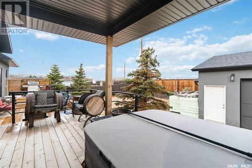 3 3Rd Avenue, Clavet, SK - Outdoor With Deck Patio Veranda With Exterior