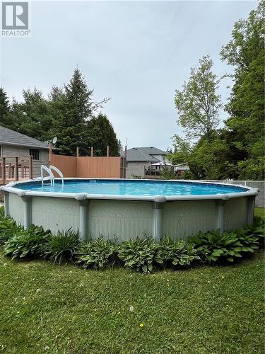 14 Adam Street, Lively, ON - Outdoor With Above Ground Pool With Backyard