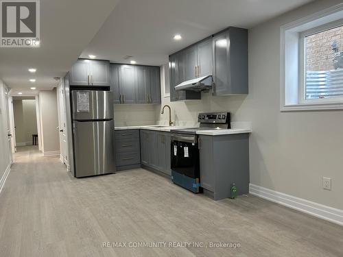 Bsmt - 133 Micklefield Avenue, Whitby, ON - Indoor Photo Showing Kitchen With Stainless Steel Kitchen