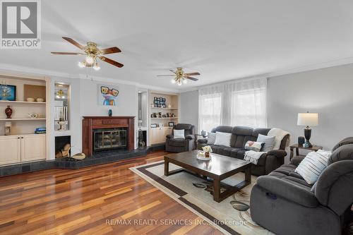 60 Curtis Drive, Brampton, ON - Indoor Photo Showing Living Room With Fireplace