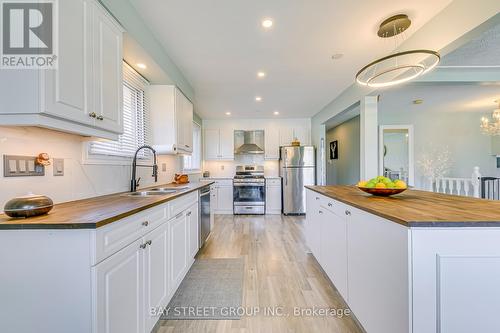 145 Millen Road, Hamilton (Stoney Creek), ON - Indoor Photo Showing Kitchen With Double Sink