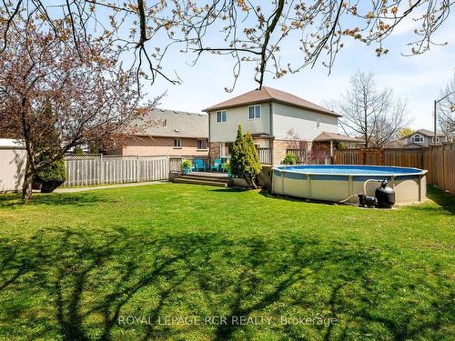25 Mckitrick Dr, Orangeville, ON - Outdoor With Above Ground Pool With Backyard