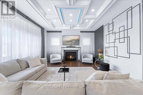 34 Streamside Street, Vaughan, ON - Indoor Photo Showing Living Room With Fireplace