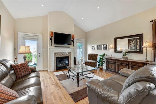 4 Geranium Avenue, Hamilton, ON - Indoor Photo Showing Living Room With Fireplace