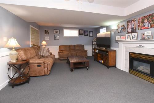 17 Durrell Court, Hamilton, ON - Indoor Photo Showing Living Room With Fireplace