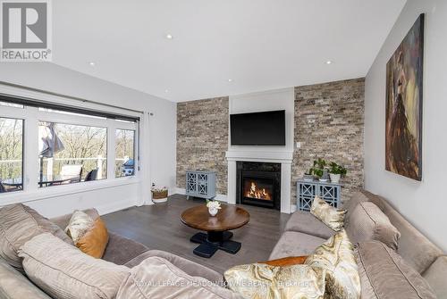 17 Ontario Street, Halton Hills, ON - Indoor Photo Showing Living Room With Fireplace