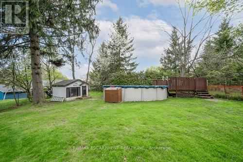 925 Highway 6 N, Hamilton, ON - Outdoor With Above Ground Pool With Backyard