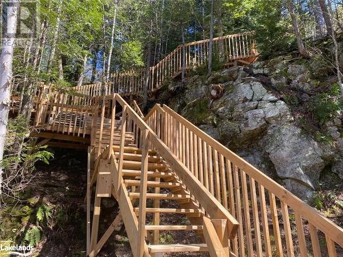 Stairs down to water - 1275 Precipice Road, Haliburton, ON - Outdoor