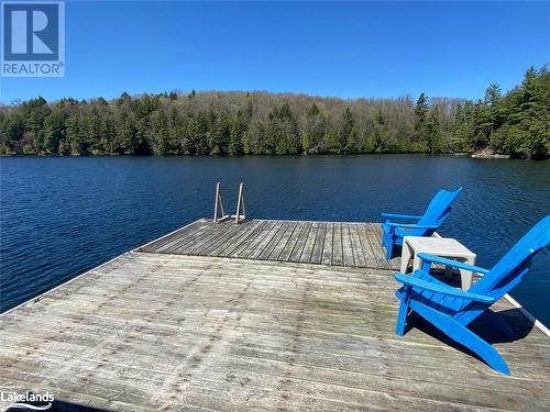 Dock view to undeveloped forest - 1275 Precipice Road, Haliburton, ON - Outdoor With Body Of Water