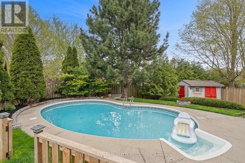 136 Meadow Drive, Orangeville, ON - Outdoor With In Ground Pool With Backyard