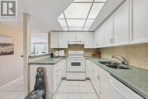 313 - 85 Wellington Street W, Aurora, ON - Indoor Photo Showing Kitchen With Double Sink