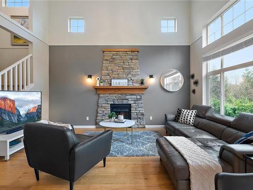 2510 Westview Terr, Sooke, BC - Indoor Photo Showing Living Room With Fireplace