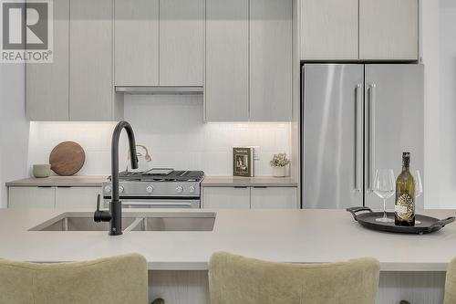 1455 Cara Glen Court Unit# 103, Kelowna, BC - Indoor Photo Showing Kitchen With Double Sink With Upgraded Kitchen