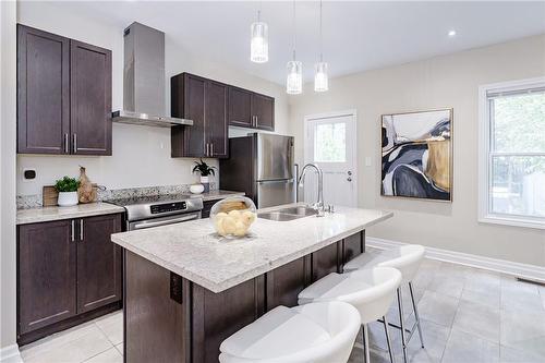 Updated Kitchen - 20 Burlington Street E, Hamilton, ON - Indoor Photo Showing Kitchen With Double Sink
