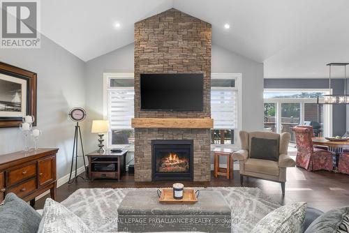 85 Ambrosia Terrace, Quinte West, ON - Indoor Photo Showing Living Room With Fireplace