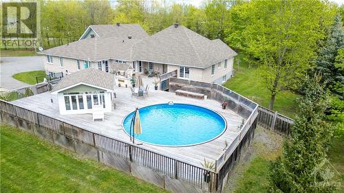 5th aerial view - 2573 Mitchell Street, Ottawa, ON - Outdoor With Above Ground Pool With Deck Patio Veranda