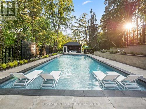 1266 Minaki Road, Mississauga, ON - Outdoor With In Ground Pool