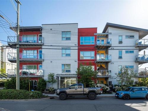 202-785 Tyee Rd, Victoria, BC - Outdoor With Balcony With Facade